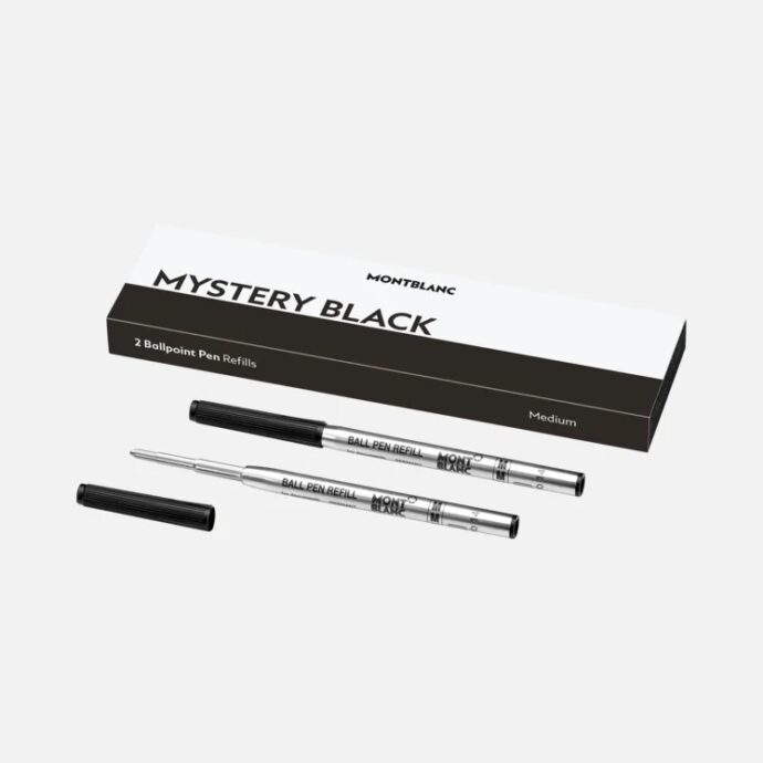 2 Kugelschreiberminen mittelbreit Mystery Black